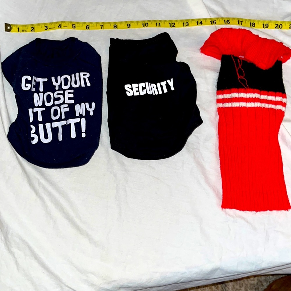 Dog shirts and sweater